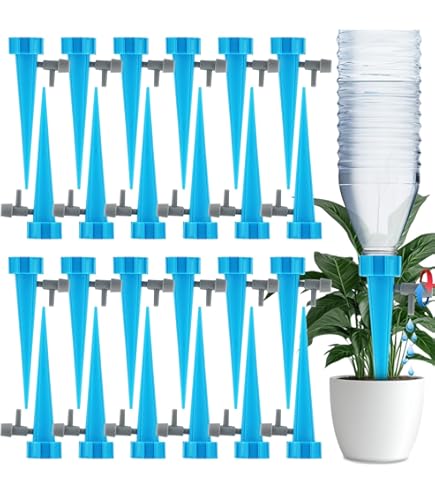 Irrigation Goutte À Goutte Bouteille Kit, Piquets D'Arrosage Automatiques Avec Support Anti