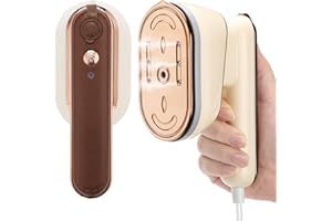 zerotop 800W Portable Iron, Mini Steam Iron Handheld Steamer Iron for Clothes, 10-Second Fast Heat-up Travel Steam Iron Garment Steamer, Mini Ironing Machine Support Dry & Wet Ironing for Home Travel