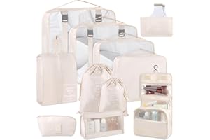 CANVUE AMZJMT AMZJM Organizador maleta de 11 piezas,caja de embalaje organizadora de equipaje,bolsa de embalaje para estuche de cosméticos, bolsa impermeable para zapatos, bolsa de maleta de viaje