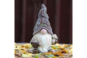 ‎XINTIM Xintim Gartenzwerg Statue, Dekoration draußen, Figur drinnen, Holzsteinfarbe Heimdekoration Gartenfiguren Outdoor Gartenstatuen Grappige Tuinkabouters als Cadeau