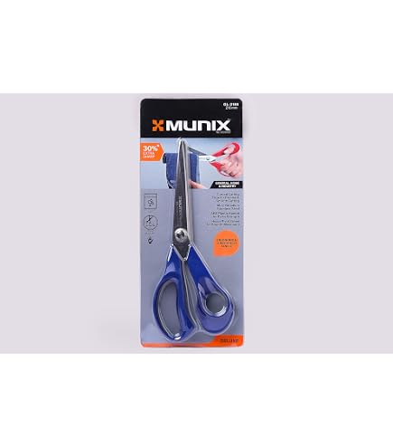 Munix GL-2150 Stainless Steel Scissors - 4.9 Inch Pointed Tip, Shock Proof Handles (Red) - View #11