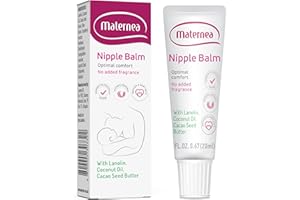 MATERNEA Nipple Balm - Pregnancy Essential with Lanolin, Cocoa Butter, Coconut Oil, & Shea Butter - Skin-Safe & Perfume-Free - Soothing Nipple Balm Breastfeeding Care (20ml)