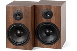 McGrey BSS-265 BR Enceintes Bibliothèque HiFi 6,5" - 1 Paire d’Enceintes - 40 Watts (RMS) - Système 2 Voies - Aussi pour Montage Mural - Marron