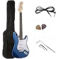 Juarez ST38 Electric Guitar Kit/Set, Right Handed, Blue, With Case/Bag & Picks