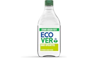 ‎ECOVER Ecover Spülmittel, kraftvoller Fettlöser für das Spülen von Hand, Zitronen- und Aloe-Vera-Duft, Ecover Spülmittel, 1 x 950 ml
