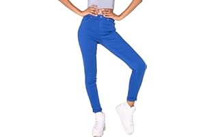 Nina Carter P056 - Pantalon en jean pour femme - Coupe skinny - Taille haute