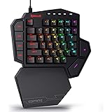 Redragon K585 DITI Einhand RGB Mechanische Gaming-Tastatur, Braune Schalter, Typ-C Professionelle Gaming-Tastatur mit 7 Integ