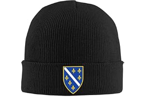 Bosniens och Hercegovinas vapensköld varma hattar mode pullover hattar klassisk skidhatt för camping daglig vandring