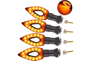 SOEWIOU 4 pièces Universel Moto Clignotant LED Rétro Transformant Signal Lumineux Flèche 12 V Transformant Le Voyant Universel