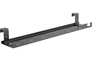 RICOO Portacavi sotto scrivania Z1122 59 x 10,6 cm Raccogli cavo Nascondi cavi Organizer salvaspazio Canalina passacavi Tavolo computer ufficio Nero