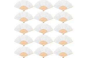 TOMKITY 40 Stück Fächer Hochzeit Handfächer Weiß Hochzeit Gäste Geschenk Hochzeitsdekoration Hochzeitsgastgeschenke Papierfächer für Hochzeit Party