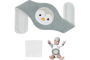Vicloon Cuscinetto Riscaldante per Neonati, Cintura Anticolica per Bambino, Cuscino Termico per bambini, Microondabile Cintura per Coliche, Gas, Crampi allo Stomaco e Digestione (Pinguino)