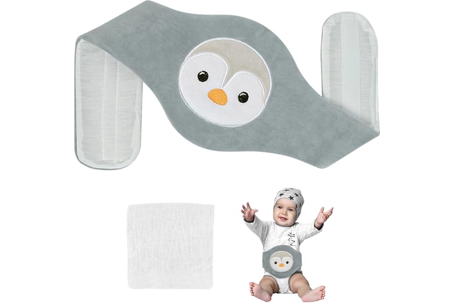 Vicloon Colic Relief for Babies Belt, Clay Particles Heated Tummy Wrap, Reusable Thermal Belt for Upset Stomach in 0-3 Years Babies and Toddlers