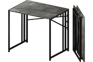 Lutown-Teen 83 cm Scrivania Pieghevole Per Computer, Scrivania Da Campeggio Per Computer Da Gioco, Tavolo Per Ufficio Domestico Senza Necessità Di Montaggio, Marmo Grigio