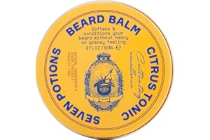 Aceite para Barba Prémium para Hombres de Seven Potions - Suavizante Aceite de Jojoba para Nutrir la Piel, el Pelo, y Evitar la Picazón de la Barba - Natural, Vegano (Citrus Tonic)