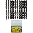 10 x SabreCut SCPZ265_10 65mm PZ2 Impact Screwdriver Driver Bit Set Double Ended Pozidriv POZI No.2 Heavy Duty Including Storage Box