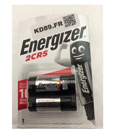 Batteria Al Litio Panasonic 2CR5 Da 6V, Lunga Durata, Per Fotocamere E Rilevatori Di Fumo, Confezione Singola - 6