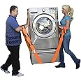 Forearm Forklift 2-Person Lifting and Moving Straps; Lift, Move and Carry Furniture, Appliances, Mattresses or Any Item up to 800 lbs. Safely and Easily Like a Pro, Orange
