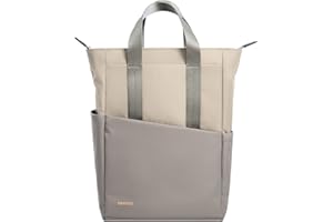 ‎TOMTOC tomtoc Plecak na laptopa, lekki, wodoodporny plecak na uczelnię, do szkoły, na co dzień, torba na książki, wąski, trwały, plecak roboczy do MacBooka 13-16", duża pojemność, 12-18 l, Model A63-szary,