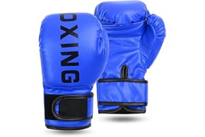 BETECK Gants d'entraînement de Boxe, Gants de Combat de Boxe, Gants de Sac de Boxe pour MMA Muay Thai Kickboxing Sparring 6OZ 8OZ 10OZ