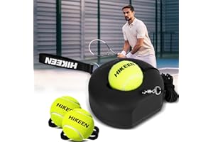 BOOSTEADY Premium Tennis Trainer Rebound with Metal Base,Portable Solo Tennis Trainer Set with 3 Highly Elastic String Balls,Practice for Adult kids and Beginners