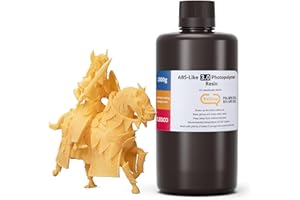 ELEGOO ABS-Like 3.0 3D Printer Resin Yellow 1000 g, 405 nm UV-Curing 3D Printer Resin with High Tensile Strength and Bending Strength for MSLA/LCD/DLP 3D Printers