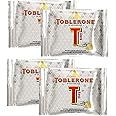 Toblerone Swiss White Chocolate with Honey & Almond Nougat Pouch, 4 X 200 g
