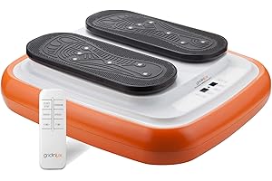 gridinlux | Ejercitador de piernas eléctrico | Pedaleador estático | Gimnasia pasiva Sentado | Bidireccional | Movimiento Automático | Ajuste Velocidad | Mando | Display Digital