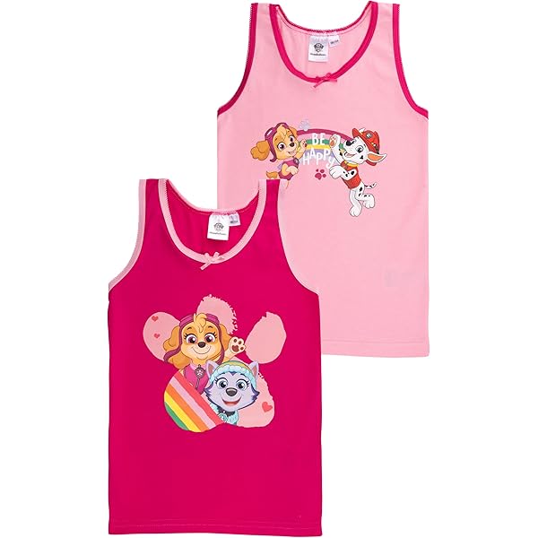 Canottiera Paw Patrol Per Bambini - Confezione Da 2, Cotone 100%, Design Blu/Grigio, Senza Maniche - Foto 7