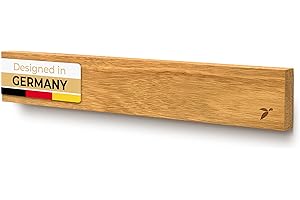 Samoprzylepna listwa magnetyczna na noże – uchwyt na noże z drewna – magnetyczny uchwyt na noże – magnetyczny uchwyt na noże – szyna magnetyczna do noży – uchwyt magnetyczny | mahona