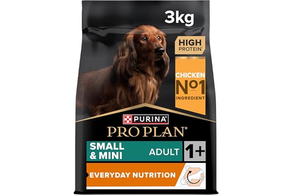 PURINA PRO PLAN | Small & Mini Adult Everyday Nutrition Croquettes | Chien Adulte | Riche en Poulet Sac de 3kg (L'emballage peut varier), 1 unité