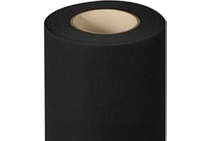 Maxi Products - Rollo de Mantel TNT Sin Precorte - 1,2 x 5 m - Tejido no Tejido Spunbond (TNT) - Desechable con Efecto Tela - Resistente a Líquidos - Catering - Impermeable (Negro)