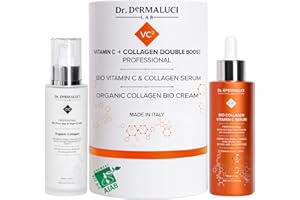 DR. DERMALUCI LAB Regalos Originales para Mujer | Set de Regalo Cuidado Facial BIO | Crema Hidratante Colágeno Retinol Vitamina E+Serum Vitamina C Acido Hialuronico | Aloe Vera Oligopéptido | Iluminador Antiarrugas