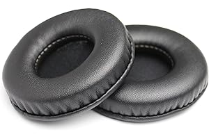 LLRY Replacement Earpads Leather Ear Cushions Spare Ear Pads Kit fit for Universal Diameter 75MM(1Pair Black)