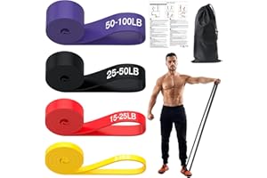 SKELO Elastique Musculation, Bande de Resistance Musculation Différentes Elastique Sport, Bande Élastique de Musculation Fitness pour Fitness, Pilates, Yoga, Gym Entraînement