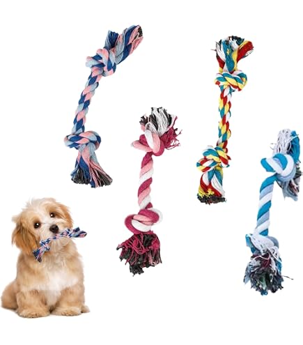4-teiliges Welpen-Spielzeug-Set – Beißfestes Kauspielzeug Für Mittlere & Große Hunde, Ideal Für Zahnpflege Und Interaktion