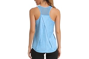 Dawnrole de Sport Femme Running Fitness sans Manches Chemises Basiques Respirant
