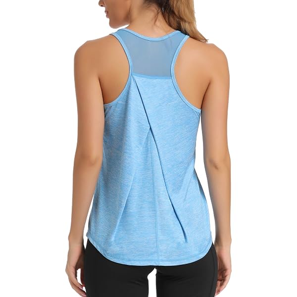 BALEAF Canotta Da Donna Senza Maniche, Per Sport, Corsa, Yoga, Allenamento Ad Asciugatura Rapida, Nero , XS - 8