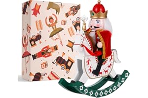 ‎COMBIUBIU COMBIUBIU Nussknacker Figur-Kriegspferd,Nussknacker Soldat Aus Hochwertigem Kiefernholz,Deko FüR Zuhause Kamin Tischdekoration,Weihnachten Weihnachtsdekoration Geschenke(30.5CM)