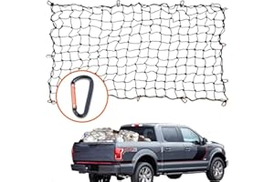 SSCYHT Filets de chargement pour camionnettes Filet de caisse de camion 180x120cm, avec 12 crochets pour mousquetons, filet de chargement en filet élastique Filet de caisse de camion universel universel