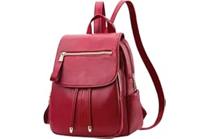 DIRRONA Sac à Dos Antivol Femme - Sac à Bandoulière Universitaire Travail École Décontractée - Faux Cuir Étanche Moyen Voyage d'Affaires