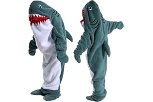 HULG Shark Blanket,Manta De Dormir De Tiburón,Manta De Tiburón Usable,Manta De Una Pieza De Tiburón, Cosplay, Disfraces de Carnaval de Halloween