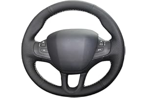 MEWANT Pokrowiec na kierownicę do Peugeot 208 2011-2019 / Peugeot 2008 2013-2019/208 2008 (oryginalna kierownica z przyciskami wielofunkcyjnymi)