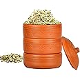 OUR RURAL sprouts maker box clay sprout makersprout jar with lid 3 - Container