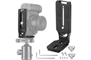 PKCHYE L Bracket DSLR Camera L Plaque Rapide Verticale Horizontale Commutation Trépied Plaque De Dégagement Trépied Monopode Compatible avec Canon DJI Nikon Sony Osmo Ronin Zhiyun Stabilisateur Rotule