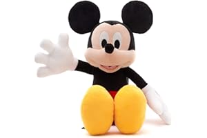 Disney Store Petite Peluche Mickey Mouse, 33 cm, Personnage Iconique de Disney en Peluche avec caractéristiques emblématiques brodées, Convient à Tous Les âges