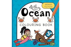 Colouring Book Ocean For Children: Whales, Sharks, Turtles and Sunken ships for boys & girls to colour Ages 3+ (Children's Colouring Books)