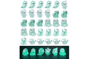 Select Zone 30 pezzi fantasma mini animali luci mini statuette in resina al buio, colorate in miniatura, per decorazioni da giardino, fai da te, micro scenari, decorazioni per la casa