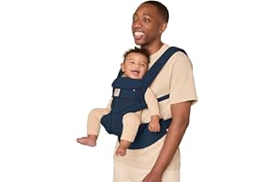 Ergobaby Porte-bébé, maille Omni 360 Cool Air Mesh à 4 positions pour nouveau-né et tout-petit (0-4 ans), porte-enfant et sac à dos ergonomiques, bleu nuit