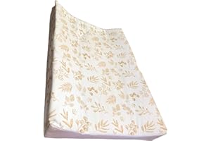 THE GILDED BIRD The Golden Bird Wedge, tappetino fasciatoio con lati rialzati, tappetino per il cambio, 69 cm x 44 cm, extra spesso, lavabile (foglie beige)